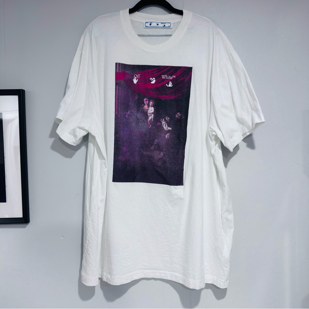 Off-White White Sprayed Caravaggio Over T-Shirt